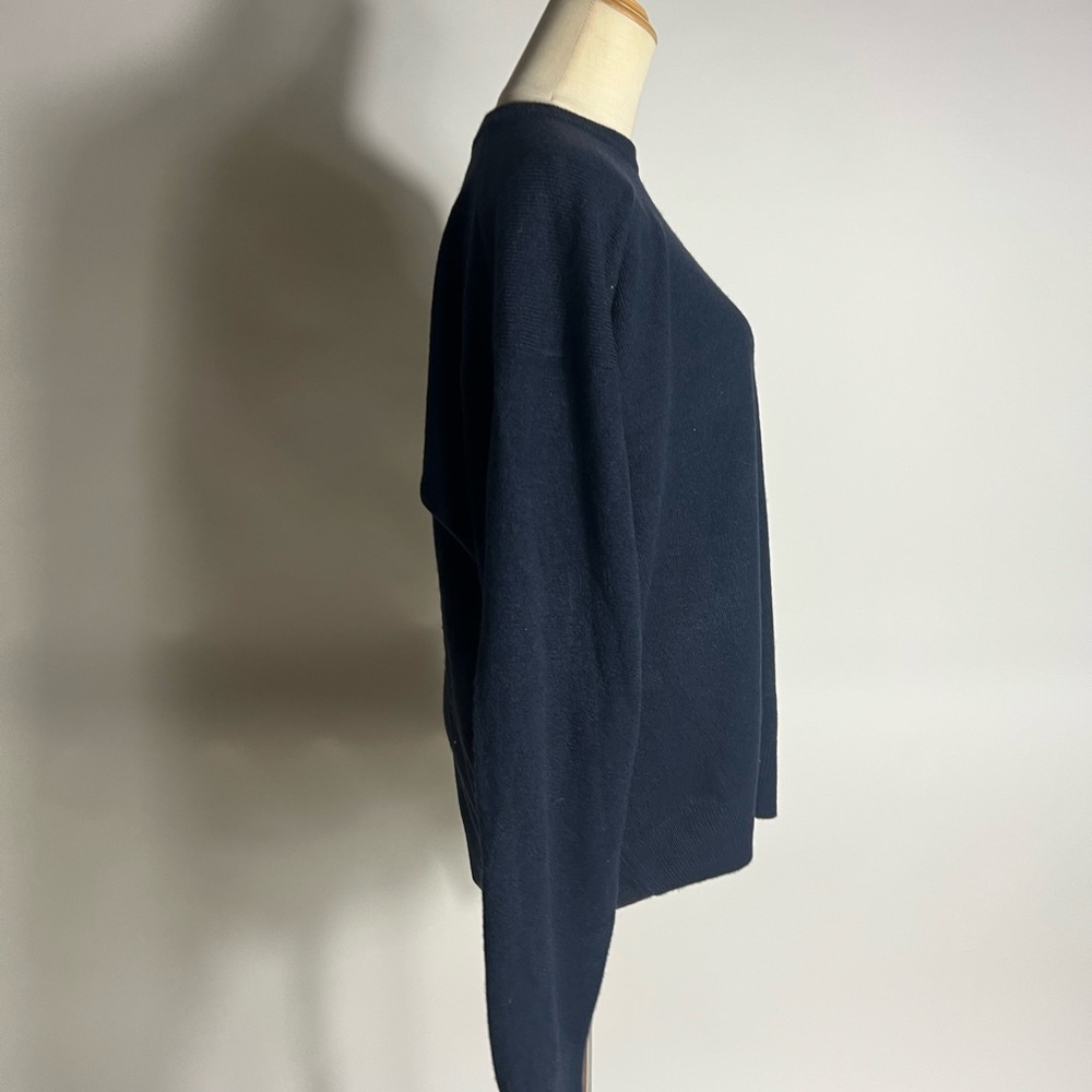 VINTAGE Scottish Cashmere Navy Crewneck Sweater Size XL - Picture 3 of 6